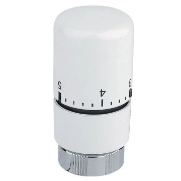 Tête thermostatique pour sèche-serviettes blanche